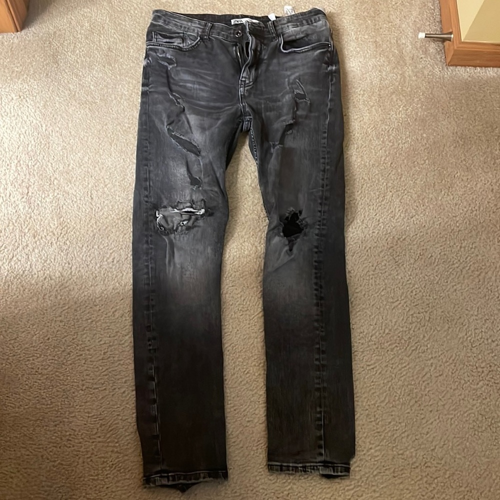 Zara 32 waist black jeans